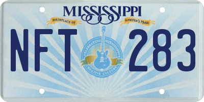 MS license plate NFT283