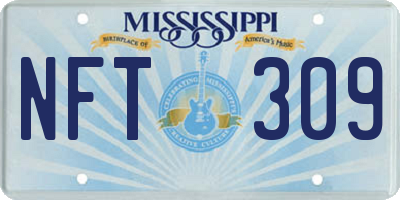 MS license plate NFT309