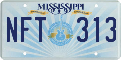 MS license plate NFT313
