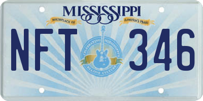 MS license plate NFT346