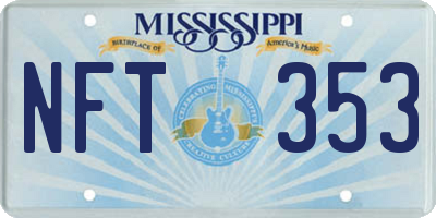 MS license plate NFT353