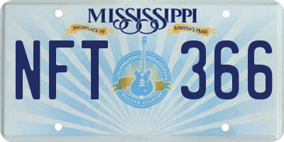 MS license plate NFT366