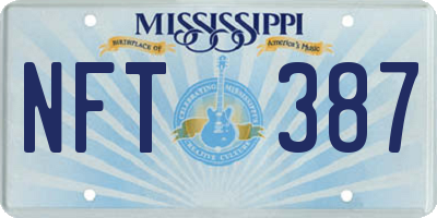 MS license plate NFT387