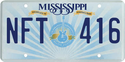 MS license plate NFT416