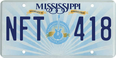 MS license plate NFT418