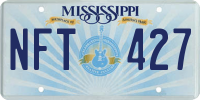 MS license plate NFT427