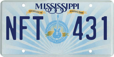 MS license plate NFT431
