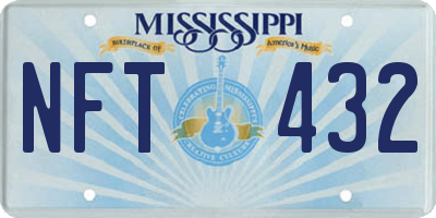 MS license plate NFT432
