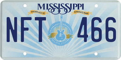 MS license plate NFT466