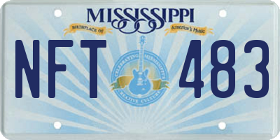 MS license plate NFT483