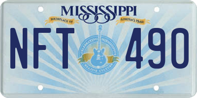 MS license plate NFT490