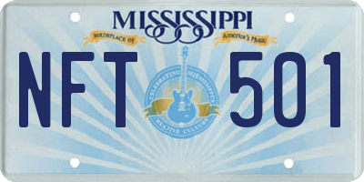 MS license plate NFT501