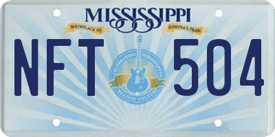 MS license plate NFT504
