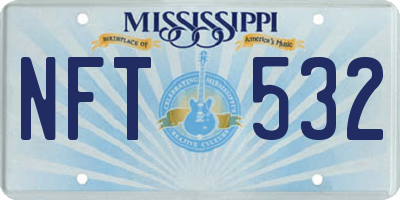 MS license plate NFT532