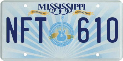 MS license plate NFT610
