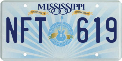 MS license plate NFT619