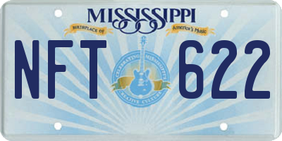 MS license plate NFT622