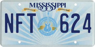 MS license plate NFT624