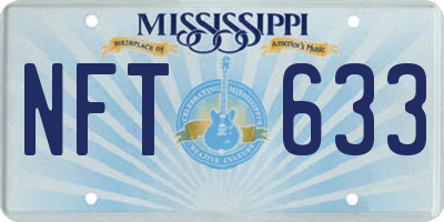 MS license plate NFT633