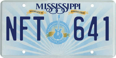 MS license plate NFT641