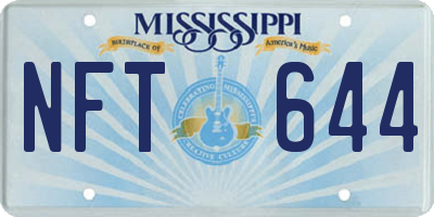 MS license plate NFT644