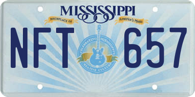 MS license plate NFT657