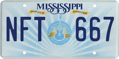 MS license plate NFT667
