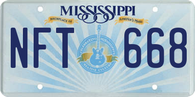 MS license plate NFT668