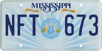 MS license plate NFT673