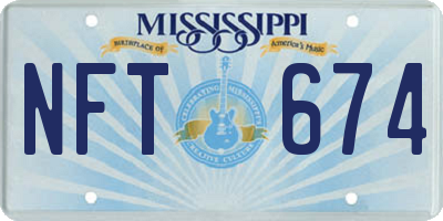 MS license plate NFT674