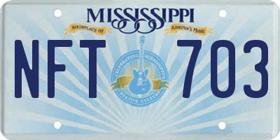 MS license plate NFT703