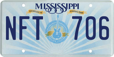 MS license plate NFT706