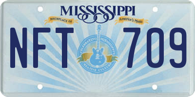 MS license plate NFT709