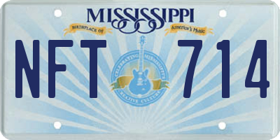 MS license plate NFT714