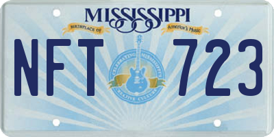 MS license plate NFT723
