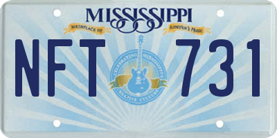 MS license plate NFT731
