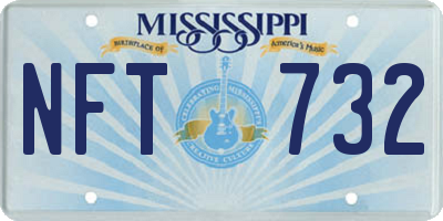 MS license plate NFT732