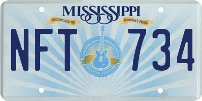 MS license plate NFT734