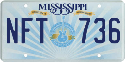 MS license plate NFT736