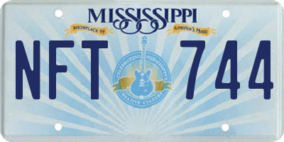MS license plate NFT744