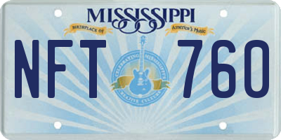 MS license plate NFT760