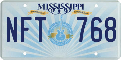 MS license plate NFT768
