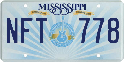 MS license plate NFT778
