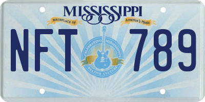 MS license plate NFT789