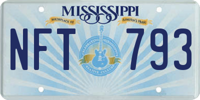 MS license plate NFT793