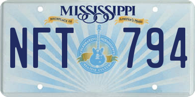 MS license plate NFT794