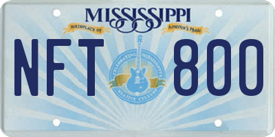 MS license plate NFT800