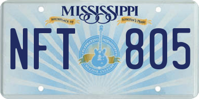 MS license plate NFT805