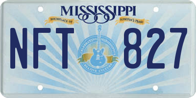 MS license plate NFT827