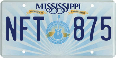 MS license plate NFT875